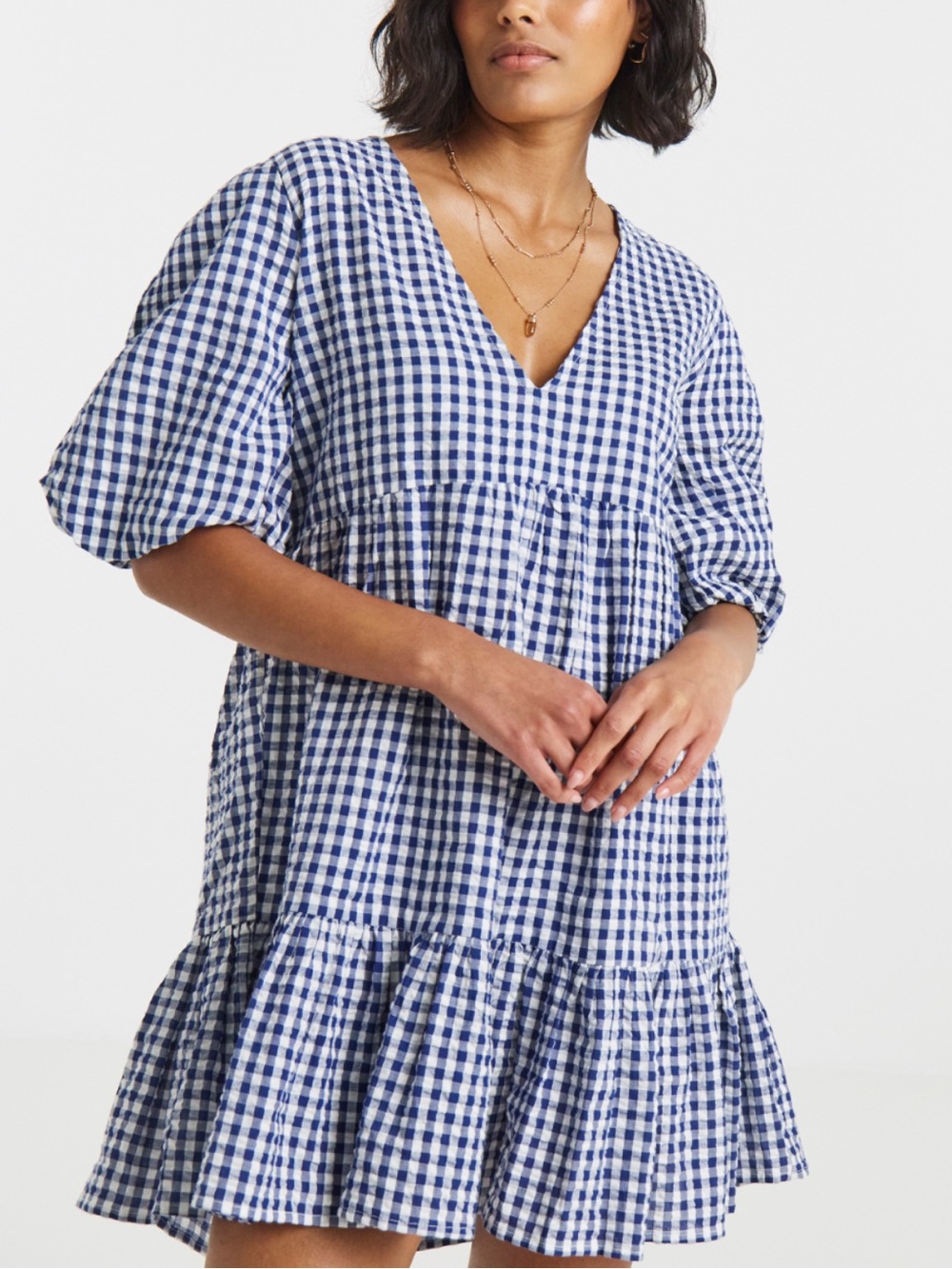 Zara Babydoll Dress Gingham